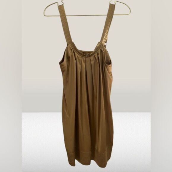 BCBGMaxAzria SILK Gold Sleeveless Midi - Picture 2 of 11